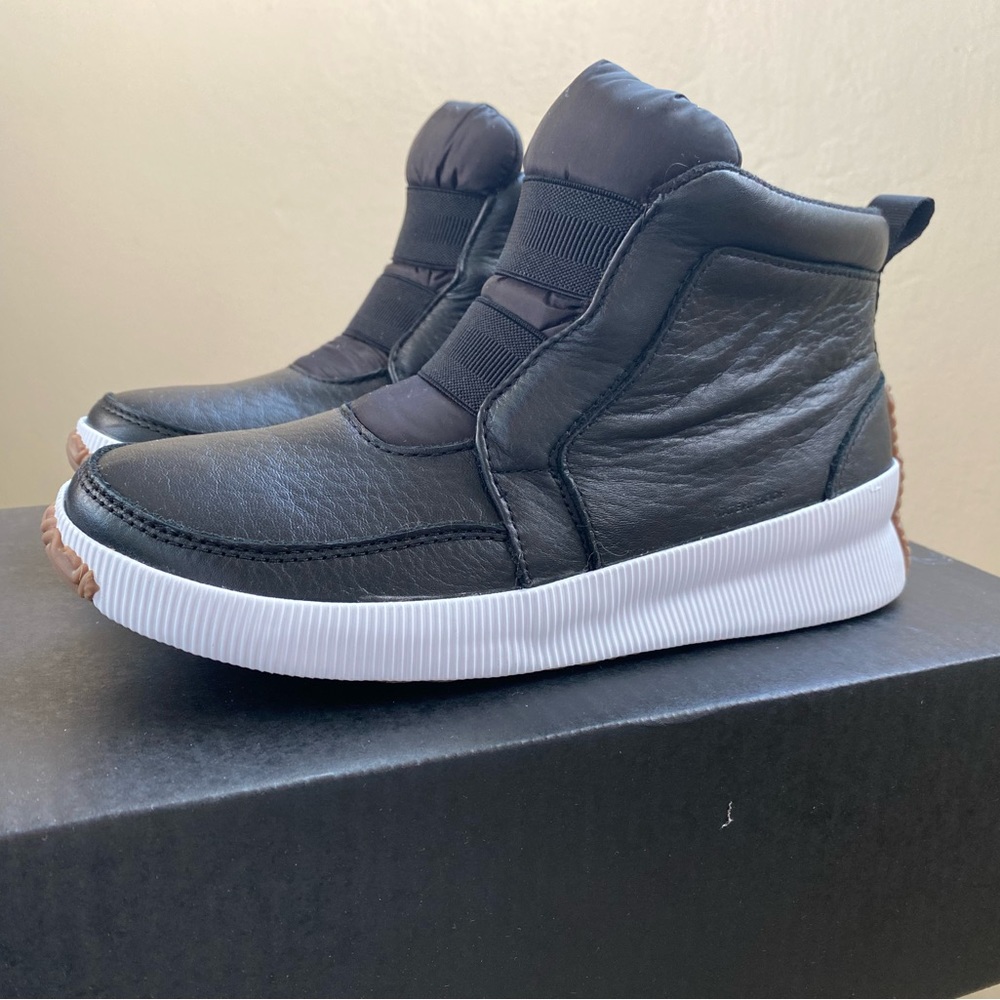 Sorel Womens Out N About Plus Mid Boot Black 8M